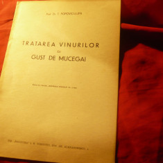 Studiu Viticultura 1943 - Dr.T.Popovici-Lupa Tratarea vinurilor cu gust ..8 pag.