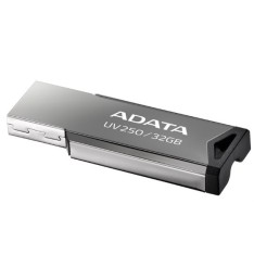 MEMORIE USB 2.0 ADATA 32 GB, clasica, carcasa metalica,argintiu, AUV250-32G-RBK