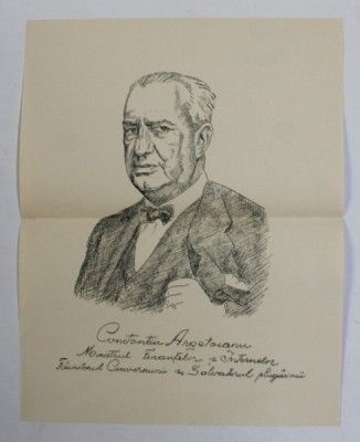 AFIS ELECTORAL DE POPULARIZARE A LUI CONSTANTIN ARGETOIANU , MINISTRUL FINANTELOR SI INTERNELOR , ANII &amp;#039;30 foto