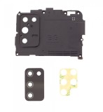 Geam Camera Samsung Galaxy A03s A037G, Negru + Rama