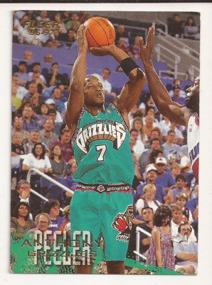 Cartonas baschet NBA Fleer 1996-1997 - nr 293 Anthony Peeler Grizzlies foto