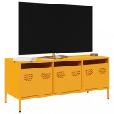 VidaXL Dulap TV, galben muștar, 101,5x39x43,5 cm, oțel laminat la rece