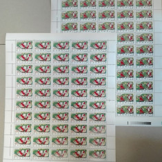 TIMBRE ROMÂNIA L.P.1597 / 2002 CRĂCIUN -2 coli de 50 de timbre MNH