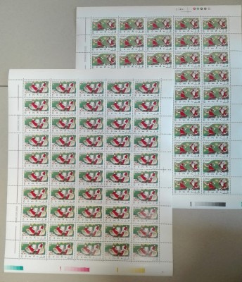 TIMBRE ROM&amp;Acirc;NIA L.P.1597 / 2002 CRĂCIUN -2 coli de 50 de timbre MNH foto