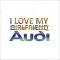 Sticker Auto , zAudi I Love My Girlfriend, , Autocolant Personalizat cu Mesaj Emotional