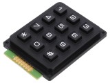 Tastatură plastic ACCORD cu 12 butoane, rezistență mecanică 1.000.000 cicluri