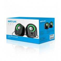 Boxe Audio Astrum SU115 2.0 CH, 3W Negru/Verde
