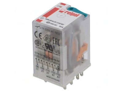 Releu electromagnetic 4PDT 110VDC 6A foto