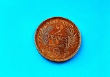 2 Francs 1941 Tunisia-RAR-in realitate arata bine