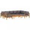 Set de canapele gradina cu perne, 6 piese, lemn masiv acacia