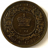 Cumpara ieftin CANADA - NOVA SCOTIA 1 CENT 1861, VICTORIA, America de Nord, Bronz