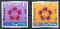 GERMANIA DDR 1972 1973 TIMBRE PT. DONATIE SPENDENMARKEN - 2 TIMBRE NESTAMPILATE