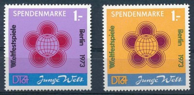 GERMANIA DDR 1972 1973 TIMBRE PT. DONATIE SPENDENMARKEN - 2 TIMBRE NESTAMPILATE foto
