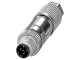 Conector M12 mufă 2 pini 48V, drept, IP65, ecranat