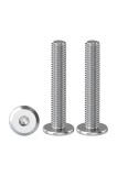Șuruburi de conectare pentru mobilă cu cap plat hexagonal, 20 bucăți M5 x 35 mm &ndash; Oțel inoxidabil