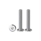 Șuruburi de conectare pentru mobilă cu cap plat hexagonal, 20 bucăți M5 x 35 mm &ndash; Oțel inoxidabil