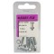 Surub cu cap bombat, amprenta cruce, cu piulita, Easy-Fix, otel, zincat alb, M5 x 16 mm, set 6 bucati