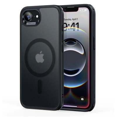 Husa iPhone 16e ESR Classic Hybrid HaloLock, negru frost foto