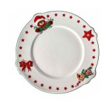 Platou ceramica multicolora Craciun II 26 cm