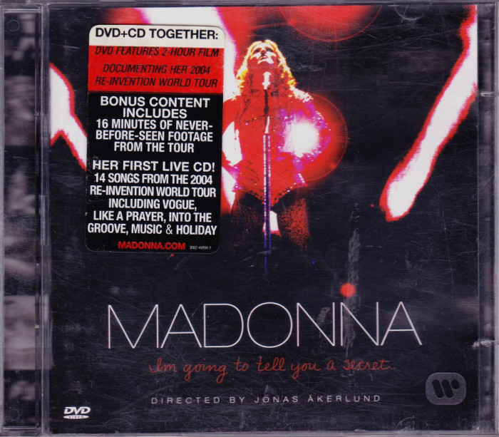 CD + DVD Pop: Madonna &ndash; I&#039;m Going To Tell You A Secret ( 2 discuri originale )