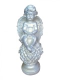 Cumpara ieftin Statueta decorativa, Inger, Argintiu, 39 cm, DVAN0701G