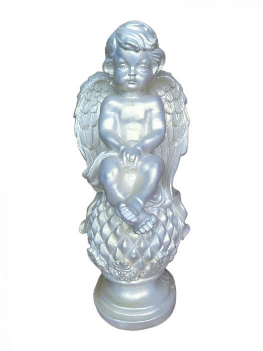 Statueta decorativa, Inger, Argintiu, 39 cm, DVAN0701G