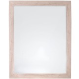 Oglindă Perete, Model Decorativ, Lemn Off-White, 46.5x56.5cm