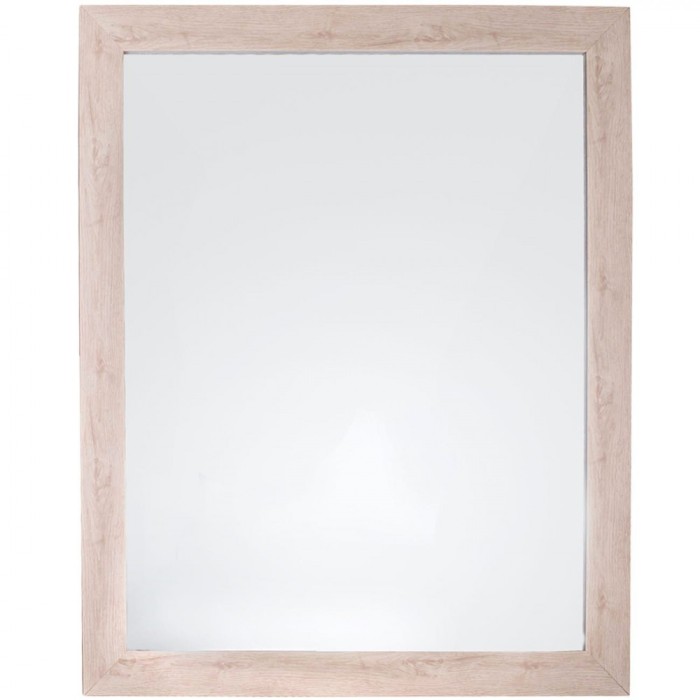 Oglindă Perete, Model Decorativ, Lemn Off-White, 46.5x56.5cm