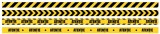 Sticker Podea - Marcare Traseu - 94x5 cm - Set 5 BUC - Galben, Negru