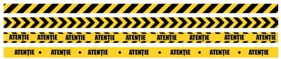 Sticker Podea - Marcare Traseu - 94x5 cm - Set 5 BUC - Galben, Negru foto