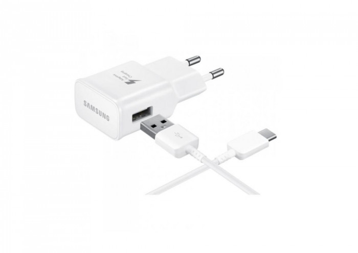 Set Incarcator Fast Charging USB + Cablu Date USB Type C Transfer Date si Incarcare Samsung Original