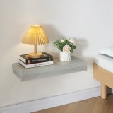 Raft, en.casa, PXWK-0004 Karkkila, 60 x 23,5 x 8 cm, mdf, efect beton, 5 kg, cu sertar incorporat, montabil pe perete HausGarden Leisure