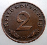 2.632 GERMANIA 2 REICHSPFENNIG 1938 D, Europa, Bronz