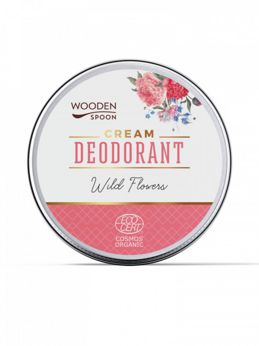 Deodorant crema Wild Flowers, bio, 60ml, Wooden Spoon