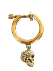 Cercel barbat ALEXANDER McQUEEN CIRCLE EARRINGS WITH SKULL 561032 I94VT7344 GOLD foto