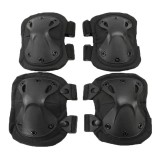 Cumpara ieftin Set de protectie IdeallStore&reg;, Tactical Gear, genunchiere si cotiere, nylon, marime universala, negru