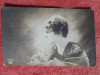 Fotografie tip carte postala, femeie cu sal, inceput de secol XX