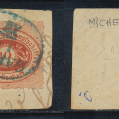 DDSG posta austriaca pe Dunare 1870 timbru 10 Kr stampila Galati pe fragment