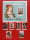 MALDIVE, PICTURA DURER - COLIȚĂ + SERIE COMPLETĂ MNH