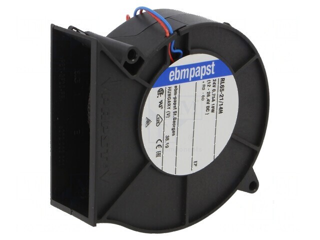 Ventilator DC blower 24VDC 97x94x33mm 60m3/h 69dBA