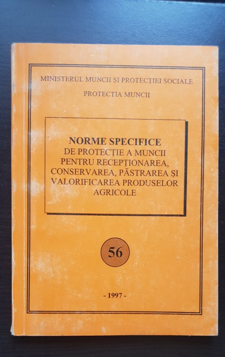 Norme de protecție a muncii recepționarea, conservarea produselor agricole