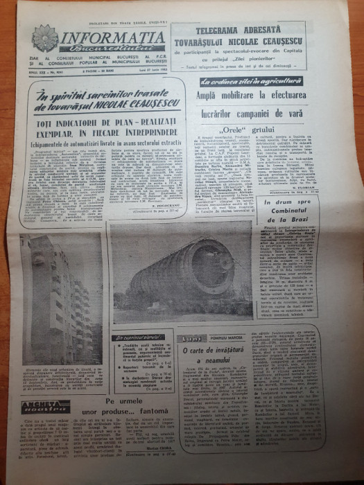 informatia bucurestiului 27 iunie 1983-blocurile din cartierul 13 septembrie