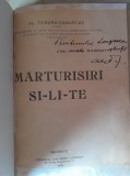 Alexandru Tzigara Samurcas Marturisiri si-li-te cu dedicatie si autograf