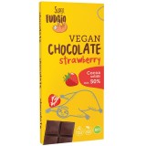 Ciocolata cu Capsuni Bio 80gr Super Fudgio