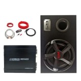 Pachet bass Audio System CARBON-10-130.2, difuzor 10 inch, 25 cm, 250 watts rms, cu kit de cabluri CarStore Technology
