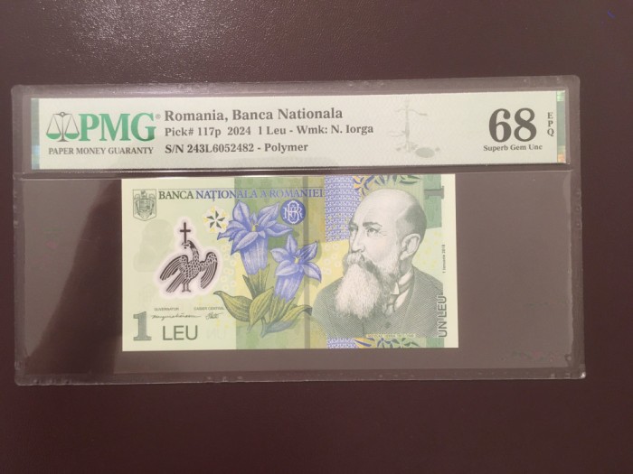 Romania 1 leu 2024 pick 117p grad 68 pmg
