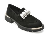 Mocasini EPICA negri, 574249, din piele intoarsa
