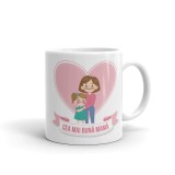 Cana alba personalizata &quot;Cea mai buna mama&quot;, INOVATIX&reg;. 330ml