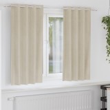 vidaXL Draperii opace cu ocheți, 2 buc., crem, catifea