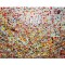 Tablou pictat manual birou, living, Compozitie abstracta, 120x60cm ulei pe panza, reproducere Jackson Pollock